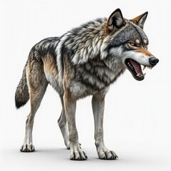 Fototapeta premium wolf in front of white background