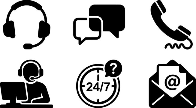 Customer support icons