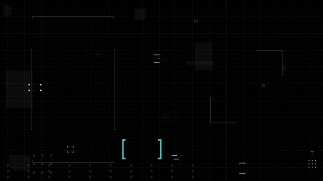 4K UHD Minimal futuristic grid interface with abstract HUD elements and motion graphics. Clean tech overlay background for UI, data visualization, and digital system concepts