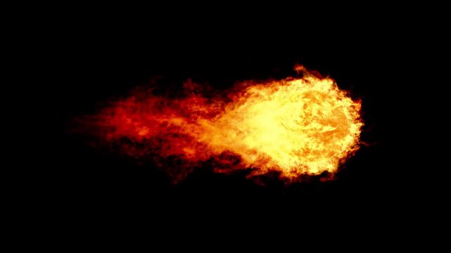 VFX Fireball Large Size 5 Seconds Loop 30fps Angle4