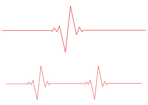 Electro Cardiogram analysis graph designe vector