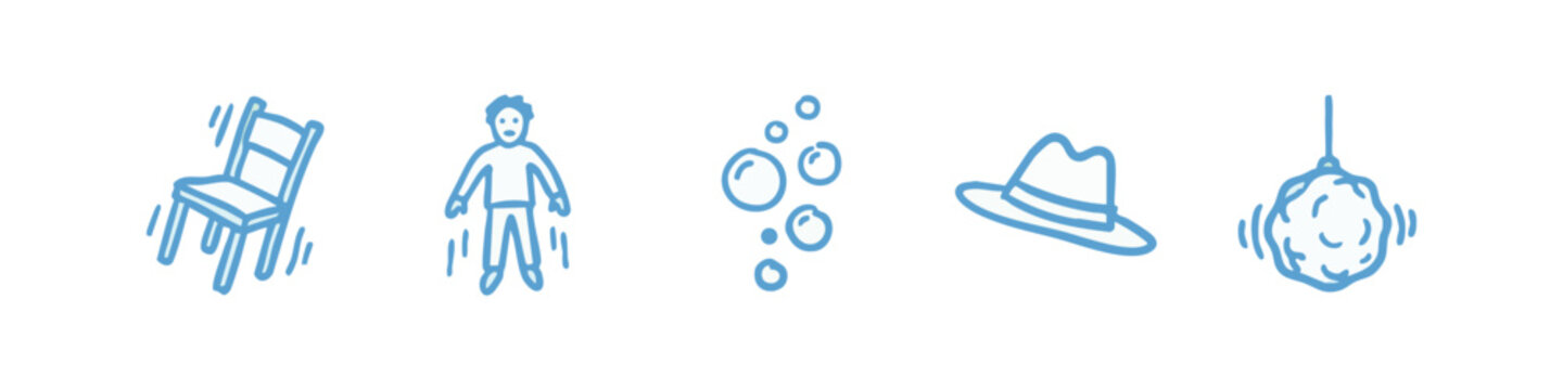 Objects and physics icon set