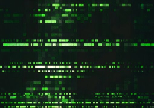 ネオンカラーのグリッチデジタル背景 バグエフェクトとサイバー空間の抽象テクスチャ