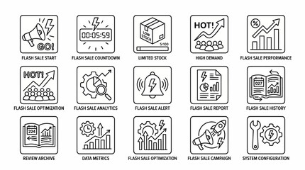 Obraz premium Business icons for optimization strategy.