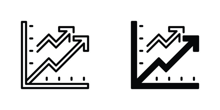 Time Series Vector Line Icon for data and analytics