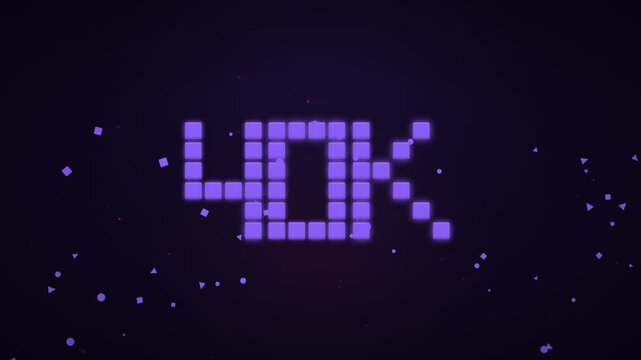 40K Followers Celebration, Social Media Growth Animation, Neon Confetti Digital Counter Background