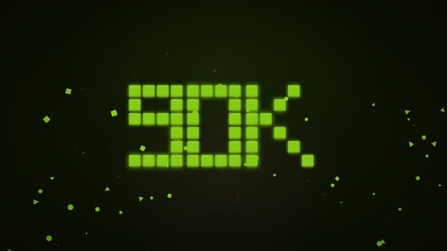 90K Followers Milestone Animation, Social Media Celebration, Digital Counter Confetti Background