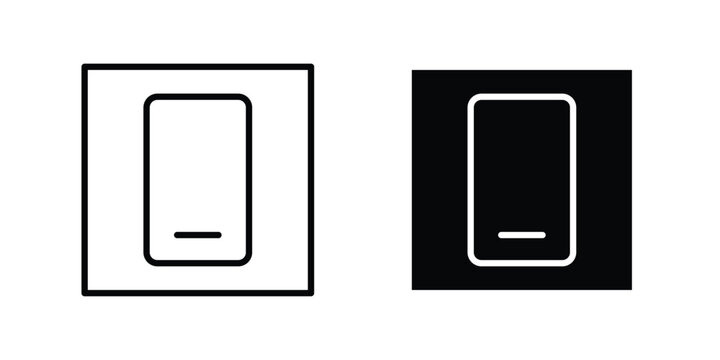 Switch icon in stroke outline style with flat version