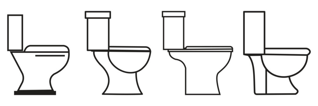 Toilet commode icon vector illustration isolated on white background