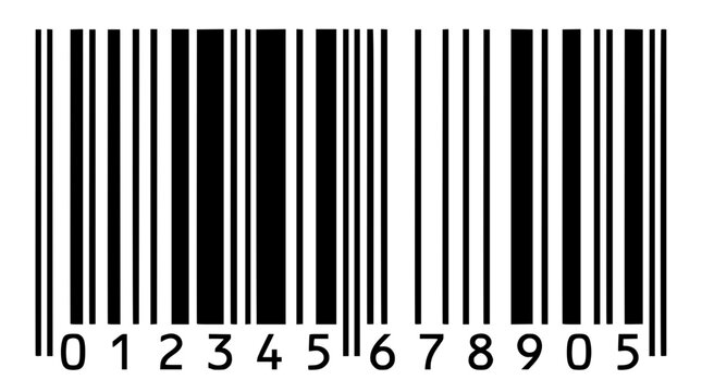 Universal product code barcode graphic illustration design element