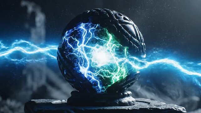 Glowing Artifact Emitting Electric Energy