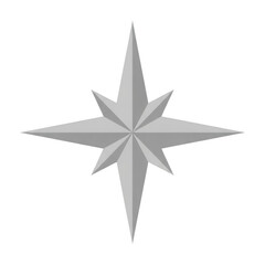 Obraz premium A gray star shape with eight pointed edges isolated on transparent background