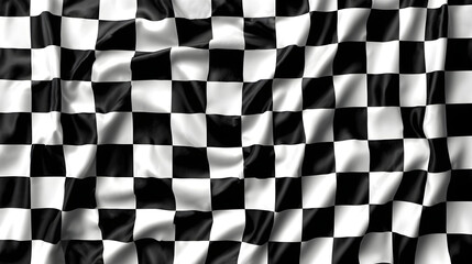 Obraz premium Ultra realistic HD checkered pattern black and white grid, isolated on white background