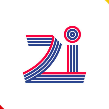Parallel line monogram initial logo, combination of letter Z and I. Idea and inspiration for branding, company and corporation name abbreviation. personal and commercial purpose.