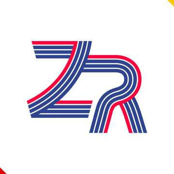 Parallel line monogram initial logo, combination of letter Z and R. Idea and inspiration for branding, company and corporation name abbreviation. personal and commercial purpose.