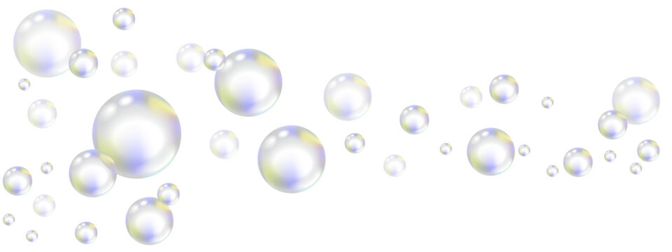 transparent rainbow bubbles on a transparent background.ai