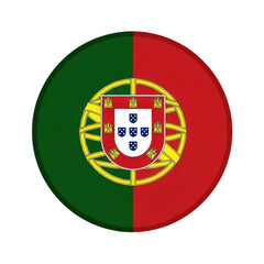 Obraz premium The flag of portugal isolated on transparent background