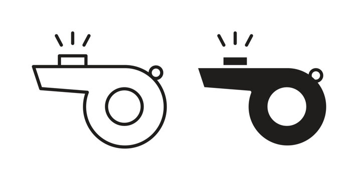 Whistle icon symbol, logo illustration. Vector graphics web design.