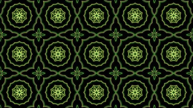 seamless pattern with flowers loopable anomation.