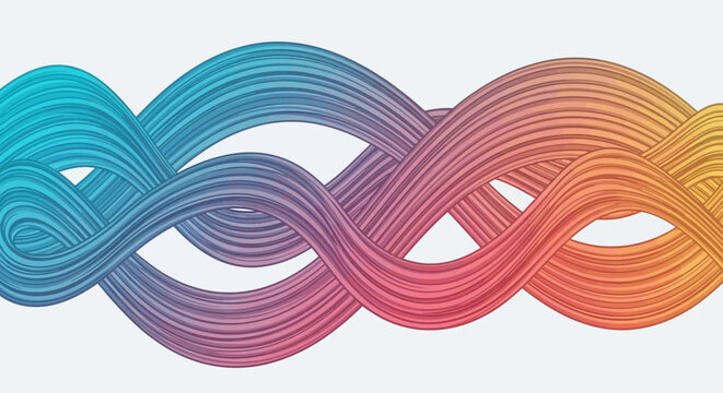 Abstract Colorful Wavy Lines Gradient Background