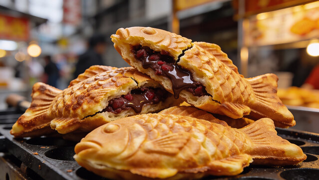 Chocolate filled fish cake