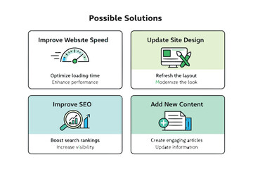 Fototapeta premium Strategies to enhance website performance and user engagement Vector