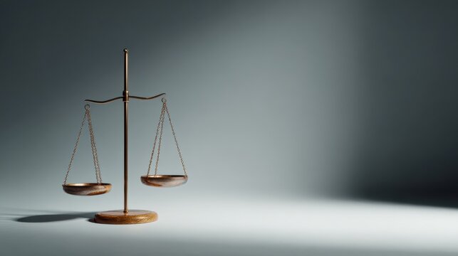 A scale of justice standing tall, the perfect symbol of balance and fairness