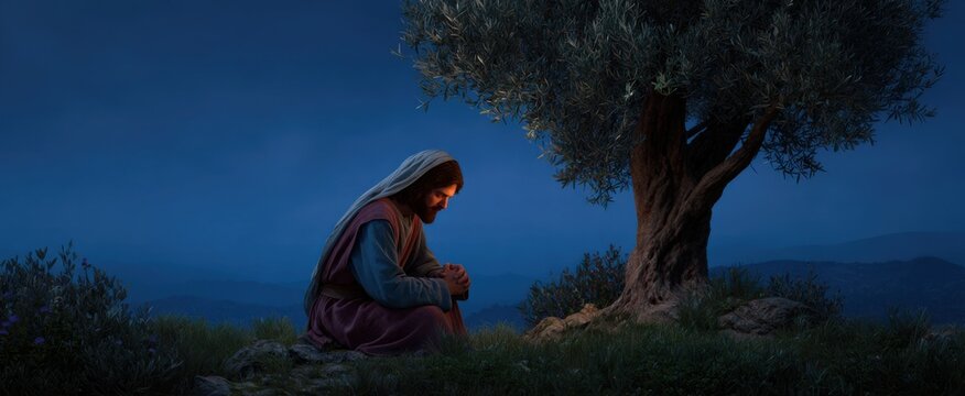 Heartwarming Biblical scene of Jesus Christ washing Apostle John's feet showcasing humility and compassion.