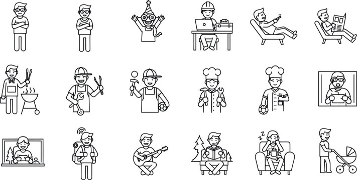 Mayan glyphs and figures ancient civilization art isolated on transparent background