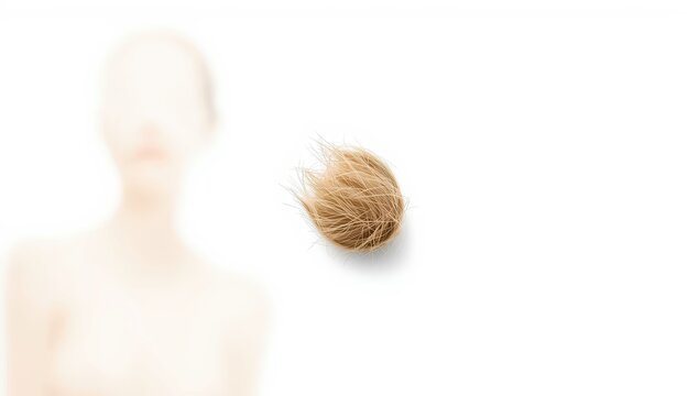isolated pubic hair on white background