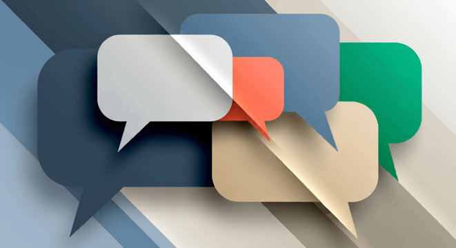 Abstract Colorful Speech Bubbles Background Design