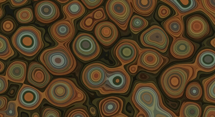 Fototapeta premium Abstract Organic Pattern with Earthy Tones and Concentric Shapes