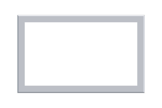 Elegant silver picture frame with transparent center