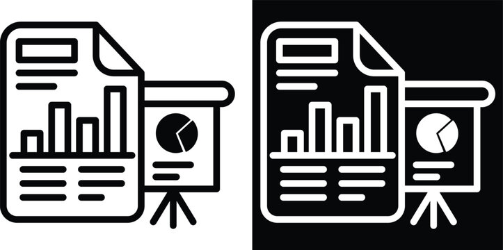 report Two-tone version in black and white background