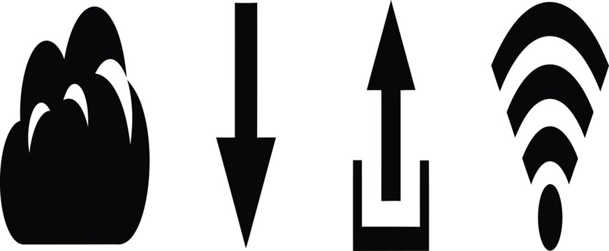 Black and white arrowhead illustrations diverse shapes and designs