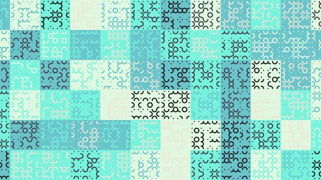 Geometric Motion Design With Repeating Spinner And Loader Elements