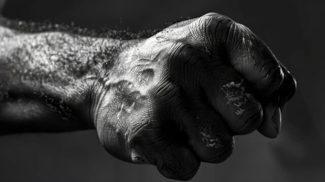 A detailed view of the back of someone's hand, showcasing the unique patterns and wrinkles on their skin. The emphasizes the natural beauty and complexity of human anatomy.