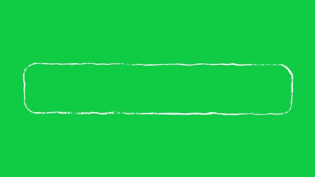 Square frame hand-drawn scribble animation. Pen marker doodle style. Sketched motion element. Loop. Green screen, chromakey. 4K and square Hand-drawn doodle frames scribble animation on Green screen.