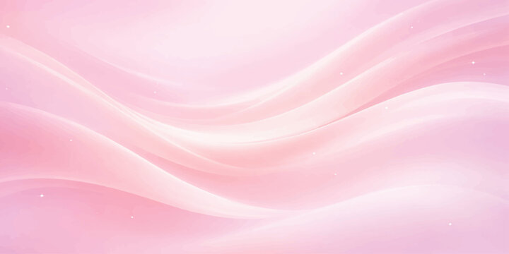 Pink abstract silk background featuring a soft purple wave design with a smooth flowing satin texture and light liquid curves for a luxury fabric wallpaper vector illustration