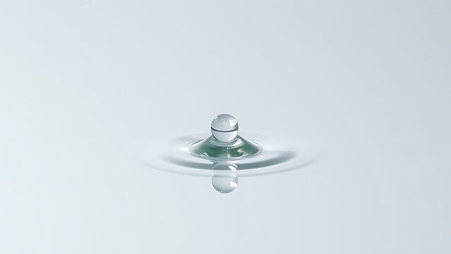 meson. A single droplet of mercury rolling across a clear glass pane. STEM education sheets, lab safety posters, designed for STEM education and laboratory safety posters.