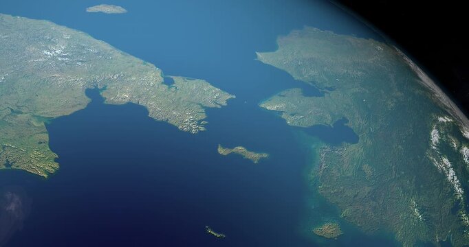 Bering Strait from space