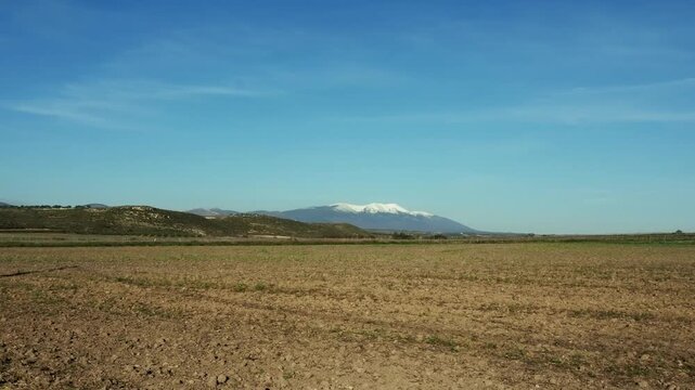 Sunlight on the snow topped Moncayo massif as the spring commences in Spain.