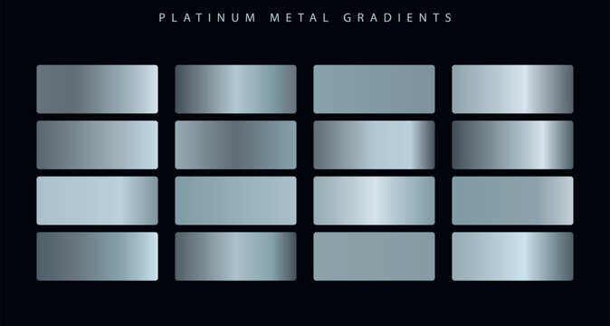 Platinum Metal Gradients Collection: Seamless Industrial Textures for Digital Design, Sleek Metallic Backgrounds for UI/UX, Modern Web Design Elements, Abstract Shimmering Patterns, Premium Chrome Eff