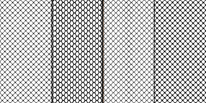 Close up of black netting with a repeating diamond shaped mesh pattern