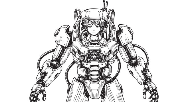 Robotic cyborg, futuristic robot, mechanical humanoid, sci-fi character
