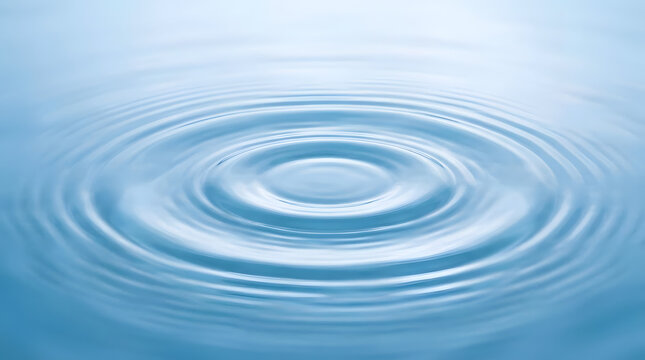 Abstract blue water ripples with concentric circles creating a calming and serene natural effect for background or design