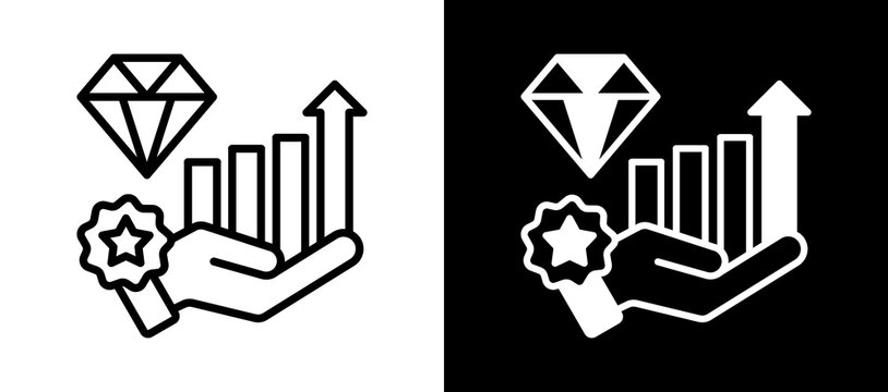 Value Creation whiteblack icon