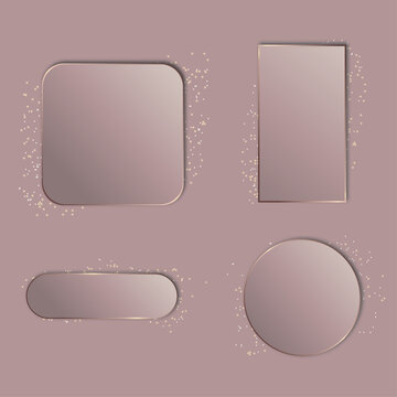Elegant Pastel Abstract Shapes with Sparkle Effects &ndash; Minimal Aesthetic Background for Beauty and Social Media Design