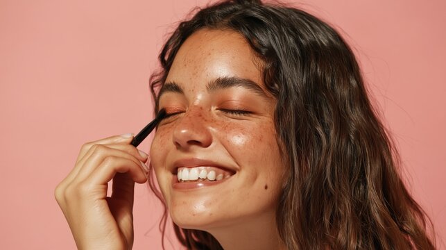 Young Woman with Sparkling Eyes, Smiling at the Camera
