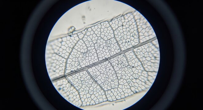 Microscopic View of Leaf Cellular Structure